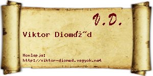 Viktor Dioméd névjegykártya